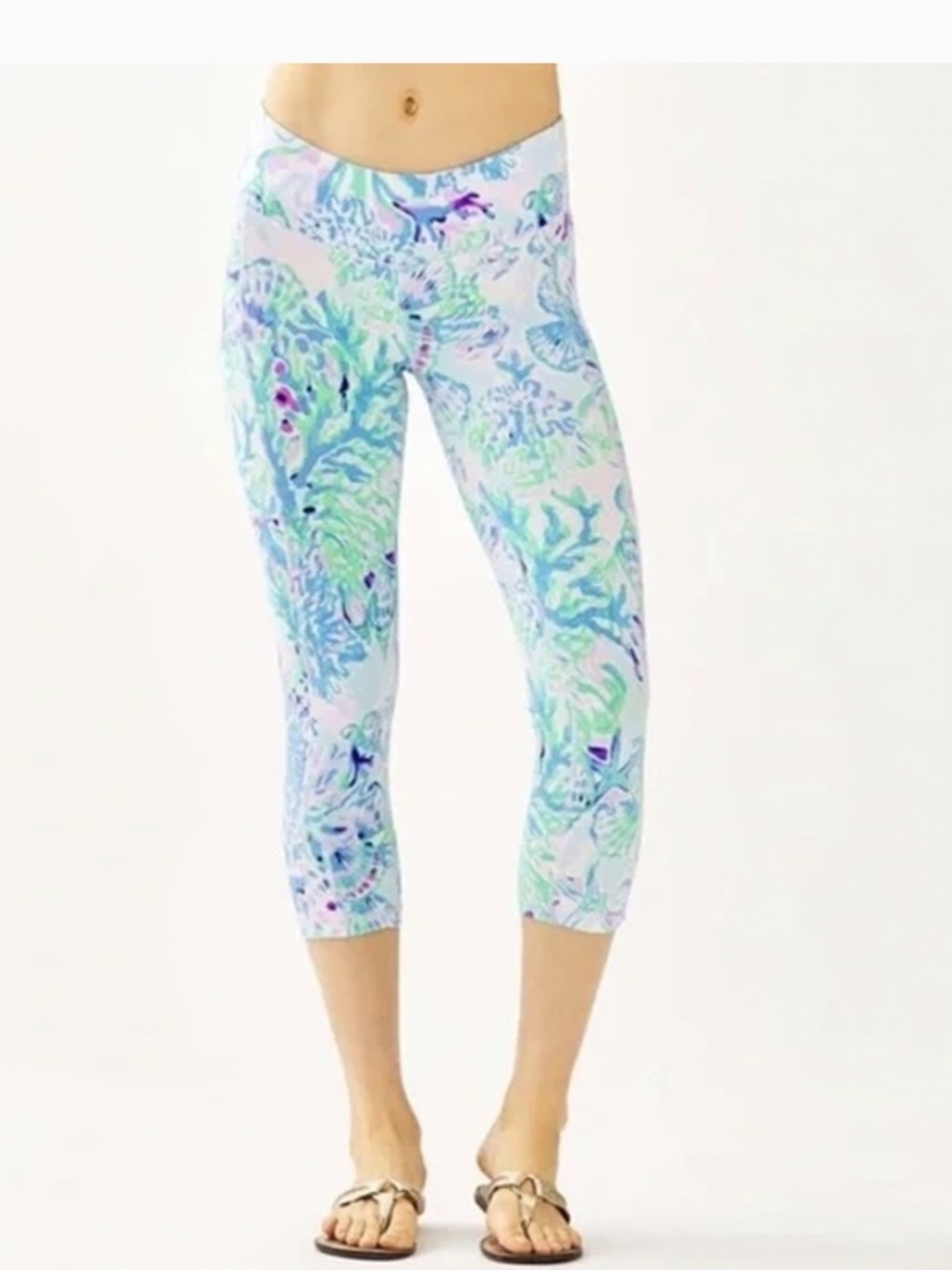 NWT Lilly Pulitzer Upf 50 Luxletic weekender crop stretch exercise pants S